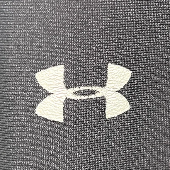 Under Armour Heat Gear Compression Black Pink Gray Color Block Athletic Leggings - Picture 6 of 7